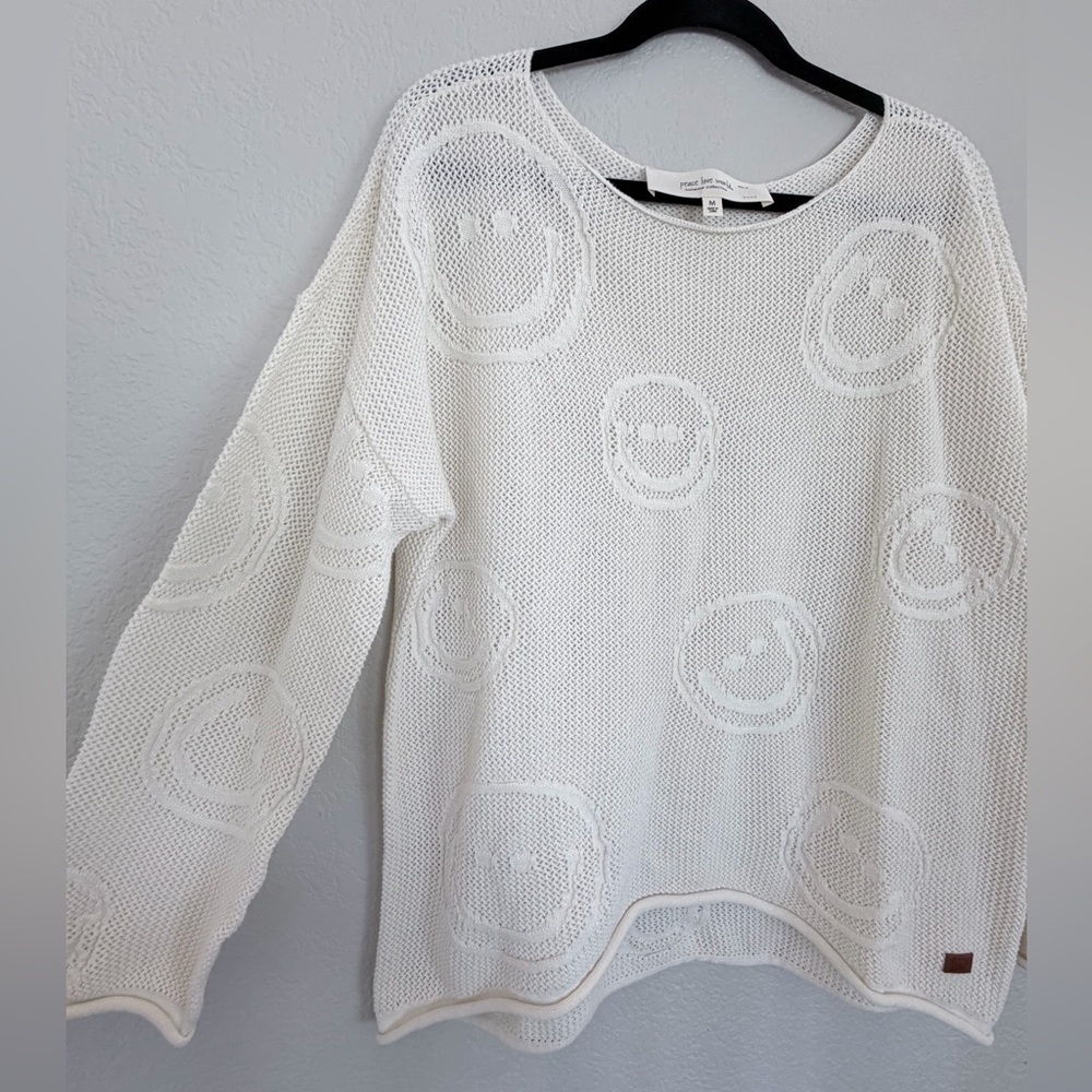 Peace love world boheme collection smiley sweater - Picture 2 of 5